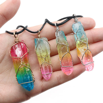 Crystal Healing Necklace – Natural Stone Energy Pendant