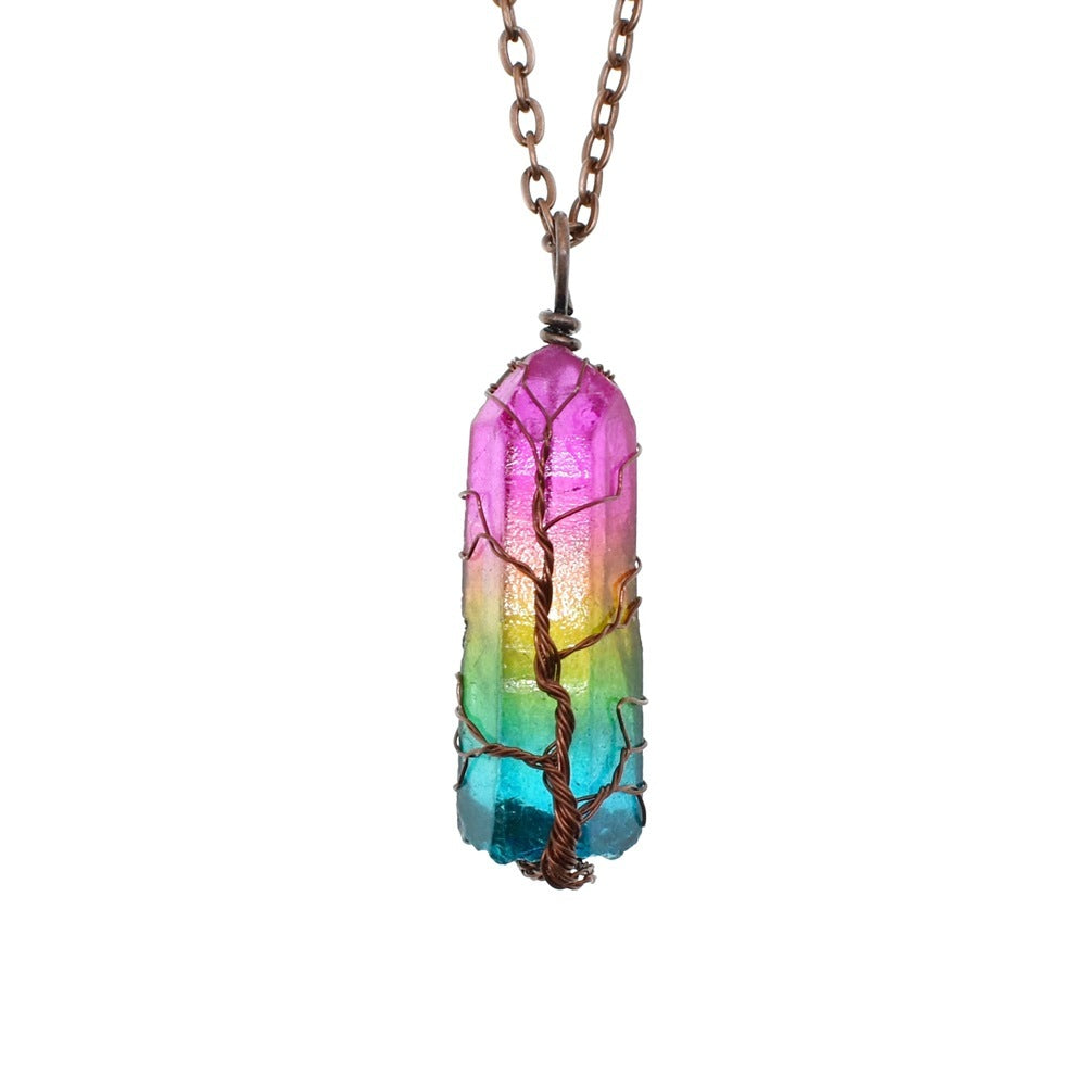 Crystal Healing Necklace – Natural Stone Energy Pendant