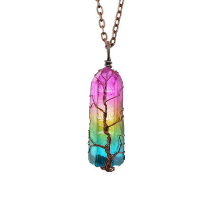 Crystal Healing Necklace – Natural Stone Energy Pendant