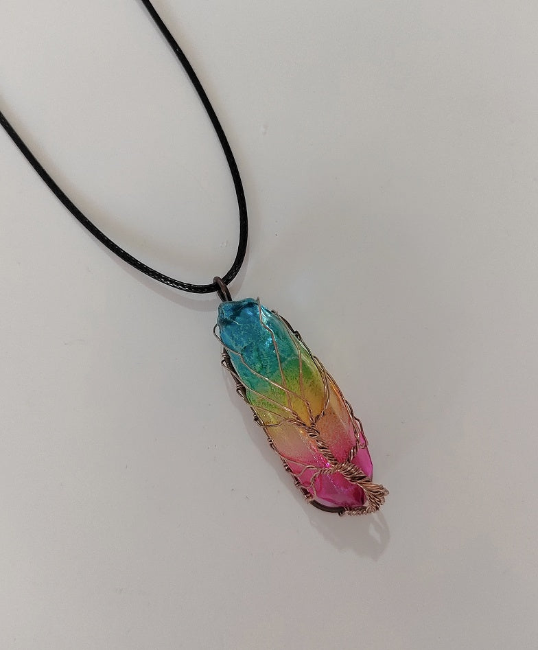 Crystal Healing Necklace – Natural Stone Energy Pendant
