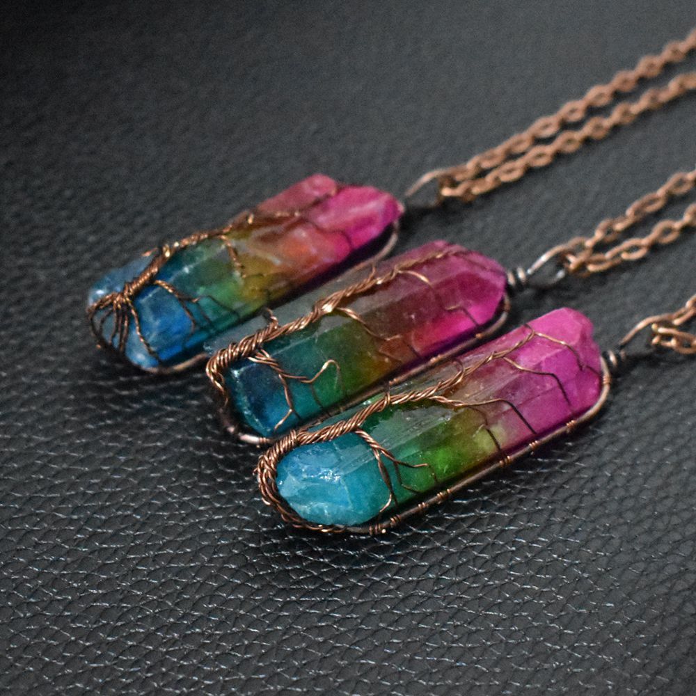 Crystal Healing Necklace – Natural Stone Energy Pendant