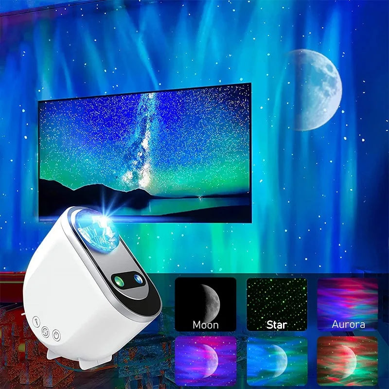 Aurora Borealis Galaxy Projector – HD Atmosphere Light With Remote Control